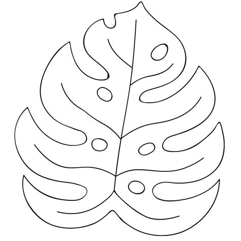 Monstera Leaf Template, Monstera Printable, Monstera Template Printable, Monstera Leaf Embroidery Pattern, Monstera Svg Free, Monstera Leaf Silhouette, Leaf Template, Monstera Leaf, Ceramics