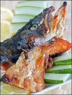 Salt-Grilled Salmon Head | Kitchen Tigress Salmon Head Recipe, Recipes For Salmon, Grilled Seafood Recipes, Fish Head, Healthy Salmon Recipes, Healthy Salmon, Salmon Fish, Grilled Seafood, How To Cook Fish