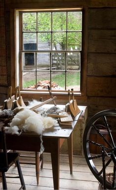 Wool Spinning Photography, Farmhouse Window, Yarn Spinning, Living History Museum, Spinning Wool, Drop Spindle, Spinning Wheels, Sheep Farm, Spinning Yarn