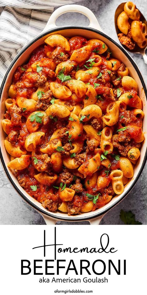 Recipes With Elbow Noodles, Easy Beefaroni Recipe, Homemade Beefaroni Recipe, Homemade Beefaroni, Elbow Pasta Recipes, Elbow Macaroni Recipes, Beefaroni Recipe, Macaroni And Tomatoes, Beef Macaroni