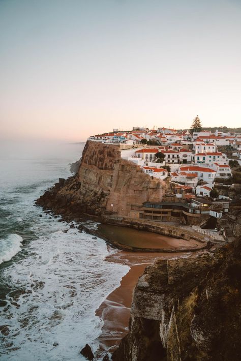 Azenhas Do Mar Portugal, Portugal Itinerary, Aesthetic Airport, Dreamy Destinations, Portugal Vacation, Lisbon Travel, Portuguese Culture, Sintra Portugal, Amalfi Coast Italy