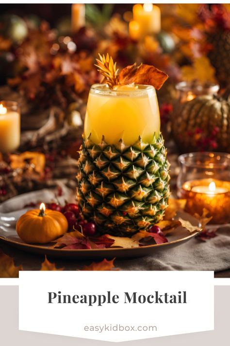 This tropical Pineapple Mocktail will bring sunny vibes to your Thanksgiving. Sweet pineapple and refreshing coconut water make it a must-try for the season.

Ingredients:

2 cups pineapple juice
1 cup coconut water
1 tbsp lime juice
Ice cubes

Instructions:

Mix pineapple juice, coconut water, and lime juice.
Stir and pour over ice.
Garnish with pineapple slices.

Pin this tropical mocktail for your holiday gathering!
Visit Easy Kidbox for more recipes! Lentil Dinner Recipes, Crispy Sweet Potato Wedges, Lentil Dinner, Creamy Spinach Chicken, Thanksgiving Recipe Ideas, Juice Coconut, Juice Ice Cubes, Crispy Sweet Potato, Rice Recipes For Dinner