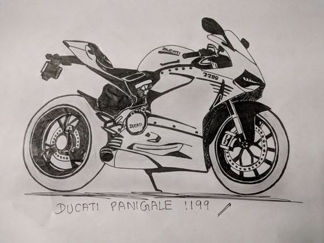 Superbike Drawing, Motorbike Drawing, Superbike Racing, Simple Car Drawing, Ducati Supersport, Ducati Superbike, Motorcycle Drawing, Bike Drawing, Car Drawing