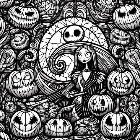 Nightmare Before Christmas Mandala, Nightmare Before Christmas Drawing Ideas, Creepy Mandala, Nightmare Before Christmas Coloring Page, Etched Cups, Jack Skellington Drawing, Nightmare Before Christmas Pictures, Jack Nightmare Before Christmas, Nightmare Before Christmas Drawings