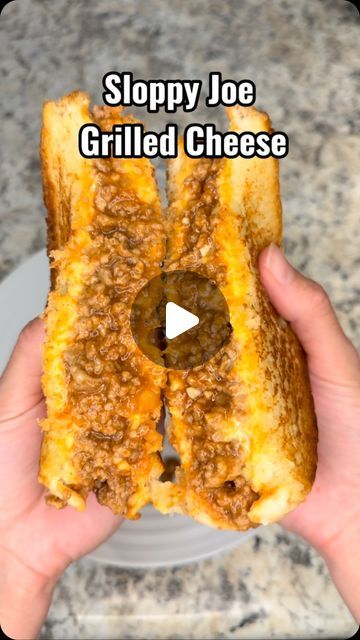 Katie Cross on Instagram: "Sloppy Joe Grilled Cheese!! Full recipe on my website!! Its tooo good y’all!! 🔥🔥 #easyrecipe #dinnerideas #sandwich #comfortfood #quickdinnerideas" Sloppy Joe Sandwich Ideas, Grilled Cheese Sloppy Joe Sandwich, Ground Turkey Sandwich, Taco Grilled Cheese Sandwich, Sloppy Joe Grilled Cheese Sandwiches, Sloppy Joe Recipe Videos, Sloppy Joe Grilled Cheese, Grilled Cheese Sloppy Joe, Football Foods