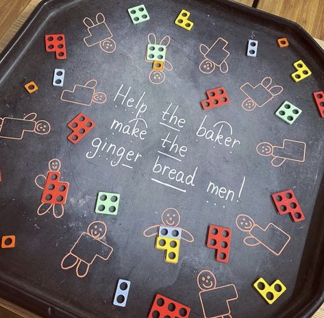 Gingerbread Man Tuff Tray, Traditional Tales Eyfs, Gingerbread Man Eyfs, Gingerbread Activities Preschool, Gingerbread Man Math, Eyfs Provision, Fairy Tales Preschool Activities, 3 Little Pigs Activities, Gingerbread Man Story