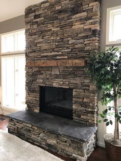 Boral Cultured Stone, Orangery Conservatory, Stone Fireplace Makeover, Rustic Fireplace Mantels, Cultured Stone, Wood Mantels, House Design Photos, Fireplace Makeover, Home Fireplace