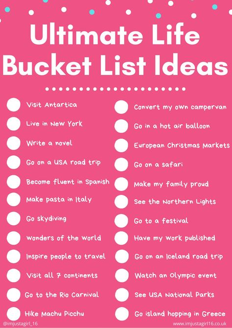 Huge ultimate bucket list ideas; including travel bucket lists, finance goals and life bucket list ideas! Bucket List Ideas For Women, Finance Lifestyle, Life Goals List, Best Bucket List, Bucket List Life, Bucket List Journal, Iceland Road Trip, Bucket List Ideas, Ultimate Bucket List