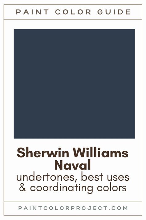 Sherman Williams Naval Paint, Sherwin Williams Navel Blue Exterior, Sw Naval Paint Color Palettes Exterior, Navy Blue Bathroom Walls Paint, Sw Naval Front Door, Navel Paint Sherwin Williams, Best Navy Paint Color Sherwin Williams, Naval Sherwin Williams Bathroom, Naval Accent Wall Sherwin Williams