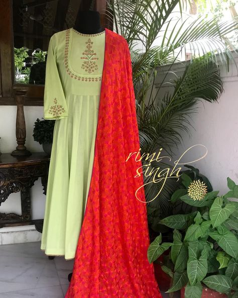 No photo description available. Pista Green Suit Combination, Pista Colour Combination, Pista Colour, Beads Hand Embroidery, Traditional Kurta, Green Anarkali, Sharara Designs, Anarkali Dresses, Blouse Designs Catalogue