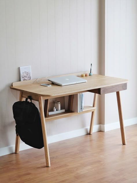 Creative home office desk for the urban living. Designed for KILTT in  2015 Plywood Desk, Office Desk Designs, Study Table Designs, Scandinavian Desk, Creative Desks, Hiasan Bilik Tidur, Workspace Design, Creative Furniture, Wooden Desk