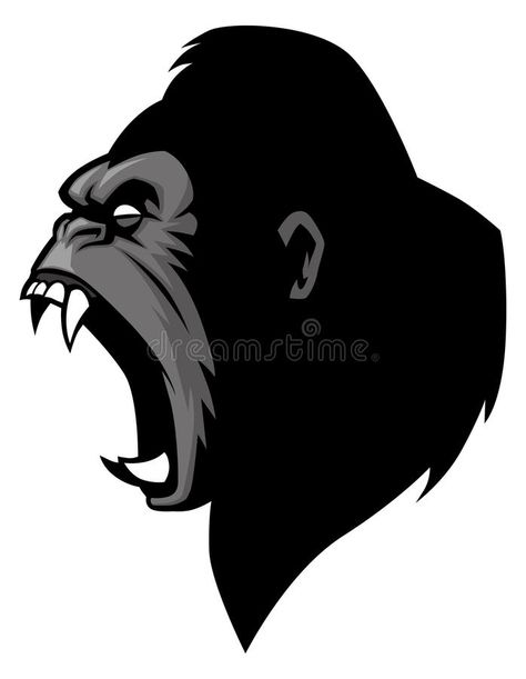 Angry Gorilla, Side View Drawing, White Wood Texture, Head Illustration, Wood Texture Background, Marvel Wallpaper, Texture Background, Design Ad, Wood Texture