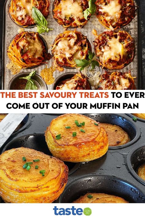 Melted Onions In Muffin Pan, Muffin Tray Snacks, Savory Muffin Tin Recipes, Silicone Muffin Pan Recipes, Muffin Pan Dinner Ideas, Cast Iron Muffin Pan Recipes, Savoury Brownies, Quick Savoury Snacks, Silicone Mini Muffin Pan Recipes