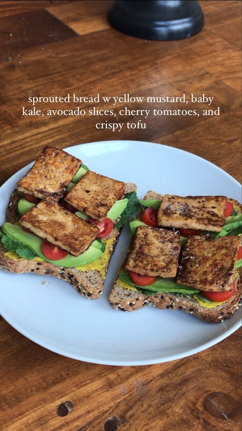 Tofu Toast, Tofu Avocado, Vegan Tofu, Food Inspo, Food Is Fuel, Food Diary, Healthy Snacks Recipes, Pretty Food, Food Cravings