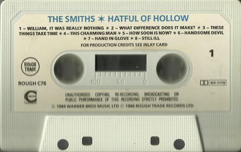 The Smiths Hatful of Hollow Cassette The Smiths Hatful Of Hollow, Hatful Of Hollow, Rough Trade Records, How Soon Is Now, Sing Me To Sleep, Rough Trade, Mac Wallpaper, The Smiths, Charming Man