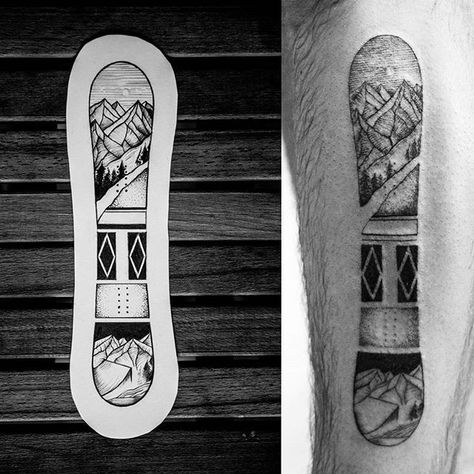 Snowboard Tattoos 69 Simple Snowboard Tattoo, Uncharted Tattoo, Snowboarding Tattoo, Snowboard Tattoo, Mountain Bike Tattoo, Snow Tattoo, Scene Tattoo, Simple Arm Tattoos, Snowboard Design