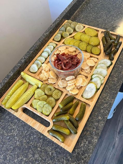 Pickle Charcuterie Board, Pickle Charcuterie, Pickle Board, Pickle Platter, Charcuterie Party, Christmas Pickle, Breakfast Platter, Charcuterie Inspiration, Kitchen Fun