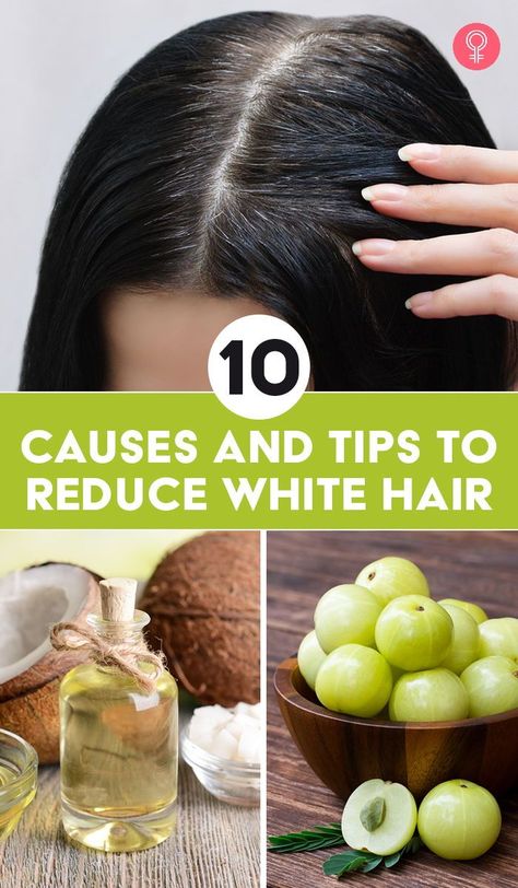 How To Get Rid Of White Hair, Reduce Grey Hair, White Hair Remedies, Cover White Hair, Gray Hair Remedies, Yoga For White Hair, How To Stop White Hair Growth, Remedies For White Hair, Hair Gray