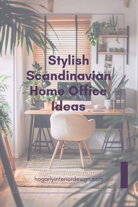 Discover stylish Scandinavian home office ideas featuring minimalist designs, cozy aesthetics, and practical workspace solutions in one engaging image. Swedish Office Design, Scandi Office Ideas, Scandinavian Office Design Workspaces, Scandinavian Home Office Ideas, Scandi Home Office, Hygge Home Office, Scandinavian Office Design, Scandinavian Office Interior, Minimalist Desk Design