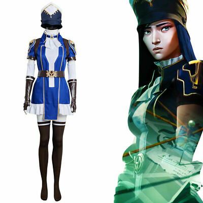 (eBay) Arcane League of Legends LOL Caitlyn the Sheriff of Piltover Cosplay Costume Akali Cosplay Kda, Arcane Merch, Caitlyn Wallpaper, League Of Legends Caitlyn, Caitlyn Cosplay, Arcane Cosplay, Caitlyn Kiramman, Outfits Suit, Cosplay League Of Legends