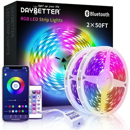 DAYBETTER boasts self-developed Bluetooth LED lights strip,let indirect lighting brighten your life, create more color for the room. Our LED light strips can fill your room with rich color, brighten a dim room to help get things done or glow softly to set a mood by our color change LED lights. https://www.walmart.com/c/brand/daybetter Similar item to consider: $11.99 32.8FT Led Strip Lights With Remote Control $15.99 50FT Bluetooth Led Lights for Bedroom(1 Roll) $16.99 65.6FT Bluetooth RGB Led S Net Lights Outdoor, Christmas Net Lights, Christmas Pathway Lights, Lights For Room, Led Lights For Bedroom, Room Wishlist, Hangout Room, Led Lighting Bedroom, Outdoor Entryway