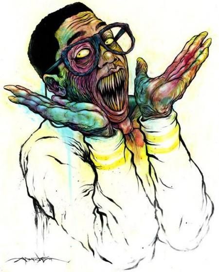 Favorite Artist, Alex Pardee. Zombie Cartoon, Steve Urkel, Alex Pardee, The Used, Dope Art, Horror Art, Space Art, Cool Artwork, Artist Inspiration