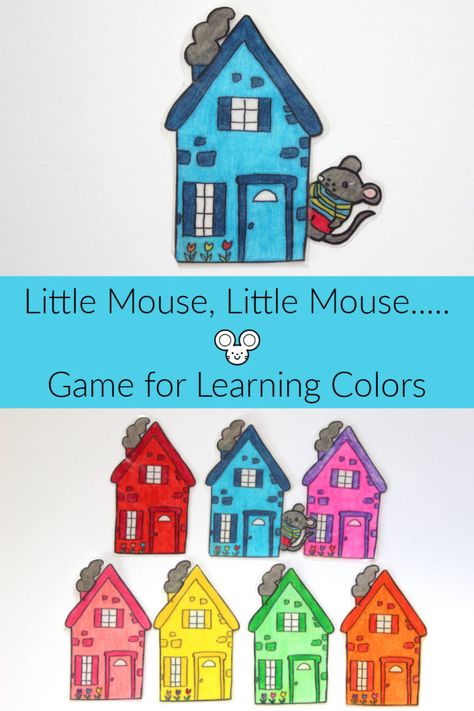 Little Mouse, Little Mouse.... Activity for Learning Colors #daycare #preschool #nurseryschool #childcare #circletime #kidsgame #kidactivity #learningcolours #learningcolors #toddlers #preschoolactivity Language Literacy Activities Toddlers, Rbt Activities, Preschool Mouse, Ducks Nursery, Learning Colors Preschool, Toddler Circle Time, Learning Colors Activities, Color Activities For Toddlers, Learning Colours