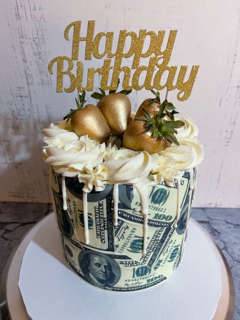 #chocolatecoveredstrawberries #fondant #fondantcake #fondantart #happybirthdaywishes #cake #cakeideas 35th Bday Ideas For Him, 31 Cake Birthday, Men 30th Birthday Cake, 23rd Birthday Cake For Guys, Money Birthday Cake For Men, Money Cake Ideas For Men, Money Cake Ideas, Men’s Birthday Cake Ideas, 23 Birthday Cake