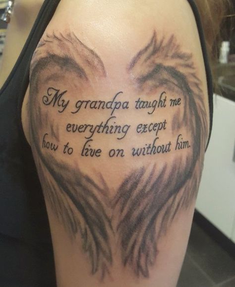 Heaven Has My Hero Tattoo Grandpa, Grandparent Memory Tattoos, Tattoo Ideas For Lost Grandpa, In Memory Of Tattoos Grandparents, In Memory Of Grandparents Tattoo, In Loving Memory Tattoos For Grandfather, Unique Memorial Tattoos Grandpa, Grandpa Tatoos, If Love Could Have Saved You Tattoo