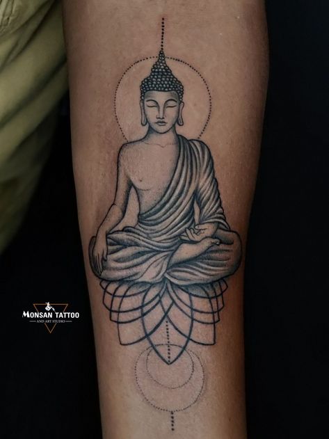 Gautam Buddha Tattoo Designs, Gautam Buddha Tattoo, Buddhist Tattoo Sleeve, Starlight Tattoo, Heart Tattoos With Names, Word Tattoo Ideas, Loyalty Tattoo, Liberty Tattoo, Tattoos 2024