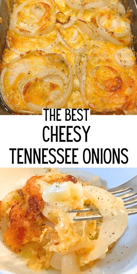 Traditional Tennessee Onions Recipe Supper Side Dishes, Cheesy Onions, Side Dishes Party, Tennessee Onions, Vidalia Onion Recipes, Savory Butter, Cookout Dishes, Onion Casserole, Party Side Dishes