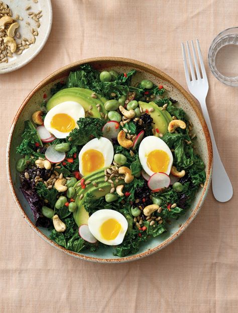 Kale Egg Salad, Boiled Egg And Avocado Salad, Salad With Boiled Egg, Boiled Egg Salad, Boiled Egg Recipes, Salad With Avocado, Avocado Egg Salad, Healthy Gluten Free Recipes, Rapeseed Oil