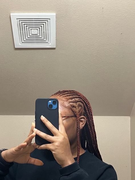 Copper Fulani Braids, Ginger Fulani Braids, Red Hair Copper, Braids Ginger, Heart Braid, Hairstyle Inspo, Braided Cornrow Hairstyles, Protective Hairstyle, Fulani Braids