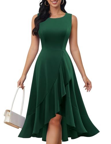 DRESSTELLS Cocktail Holiday Party Dresses for Women Wedding Guest Fall Winter 2023 Sleeveless Fit Flare Formal Church Dress Vintage Tea Party Dresses, Formal Dress For Wedding Guest, Dress For Wedding Guest, Midi Evening Dress, Womens Bridesmaid Dresses, Formal Wedding Guest Dress, Christmas Cocktail, Church Dress, 파티 드레스