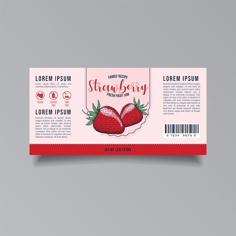 Strawberry Jam Label, Strawberry Packaging Design, Strawberry Packaging, Jam Design, Jam Packaging, Coffee Shop Logo Design, Case Study Design, Packaging Label Design, Drinks Packaging Design