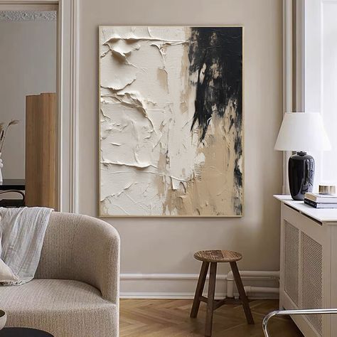 Paintings On The Wall Ideas Living Rooms, Fall Decor Organic Modern, Neutral Abstract Art, Beige Texture, Wall Art Beige, Beige Wall Art, Texture Wall Art, Wabi Sabi Wall, Wabi Sabi Wall Art