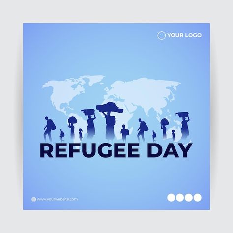 World Refugee Day Poster, Child Rights, Refugee Day, World Refugee Day, Creative Ads, Study Abroad, Premium Vector, Graphic Resources, Vector Illustration