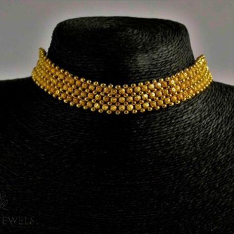 Thushi Necklace, Choker Necklace Indian, Gold Beads Necklace, Indian Brides Jewelry, Hindu Jewelry, Indian Choker, Indian Choker Necklace, Islamic Jewelry, Gold Collar Necklace