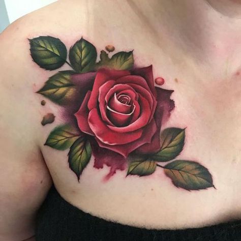 Tato Jam, Coloured Rose Tattoo, A Rose Tattoo, Rose Drawing Tattoo, Wild Thoughts, Rose Tattoos For Women, Blue Rose Tattoos, Red Rose Tattoo, Floral Tattoo Design