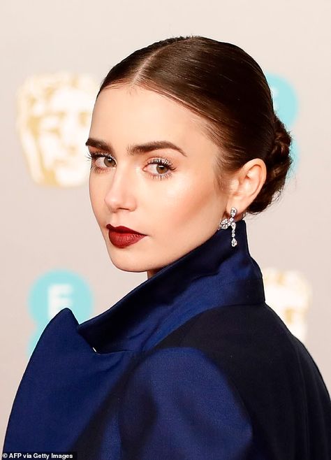 Princes Makeup, Lily Collins Style, English Accent, Celebrity Makeup Looks, Lily Collins, Celebrity Makeup, Red Lipstick, Wedding Hair And Makeup, Just Girl Things