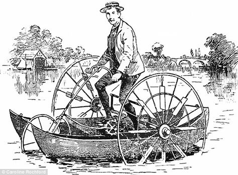 All-terrain vehicle: The road and river cycle was introduced in America for travelling acr... Victorian Inventions, Steam Punk Party, Steampunk Illustration, Terrain Vehicle, All-terrain Vehicles, Farm Heroes, Steampunk Art, Wakefield, West Yorkshire