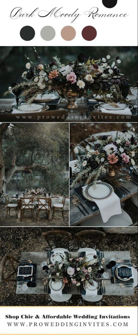 Moody Color Palette Wedding, Dark Spring Color Palette, Moody Wedding Color Palette, Color Palette Moody, Abundant Garden, Dark Moody Wedding, Moody Tropical, Burgundy Colour Palette, Moody Christmas