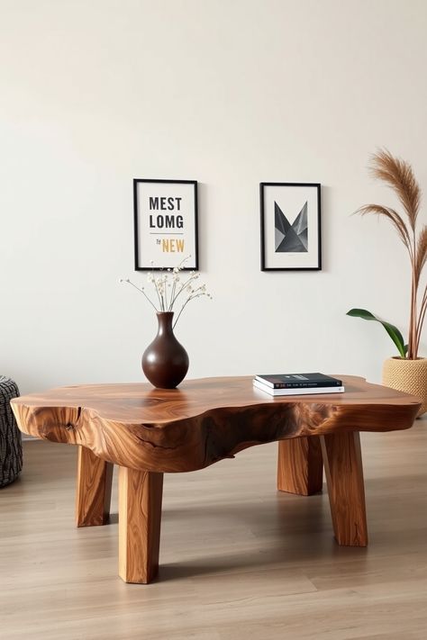 10 Stunning Ideas and Inspiration for Live Edge Coffee Tables - afullmug.com Coffee Table Inspiration, Coffee Table Ideas, Cowboy Coffee, Industrial Coffee, Live Edge Coffee Table, Industrial Coffee Table, Table Inspiration, Awesome Designs, Live Edge Wood