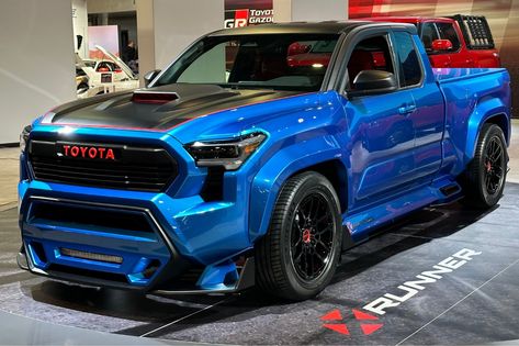 Toyota Reveals 2024 Tacoma X-Runner Concept At SEMA Show Toyota Tacoma Sr5 Mods, Toyota X Runner, 2024 Tacoma, Toyota Tacoma X Runner, Street Truck, Toyota Tacoma Mods, 2006 Toyota Tacoma, Tacoma X Runner, 2024 Toyota Tacoma