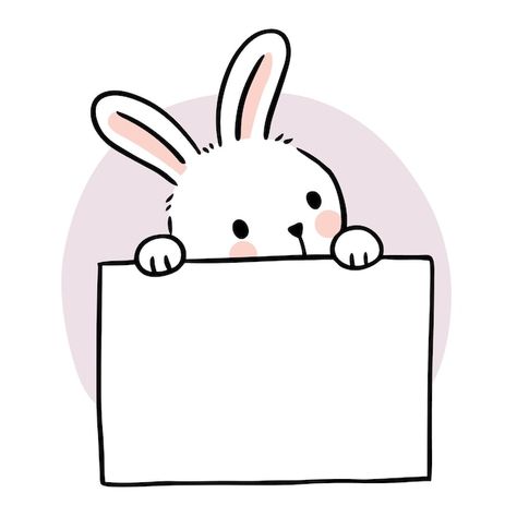 Desenho animado coelhinho fofo e vetor d... | Premium Vector #Freepik #vector #bunny #coelho #desenho-coelho #desenho-animado Mini Printer, Premium Vector, Printer, Bullet Journal, ? Logo