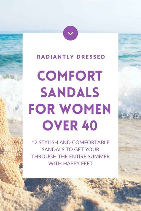 Are your feet tired of uncomfortable shoes? Do you want shoes that are cute and comfy at the same time? Choose one of these 12 highly rated sandals this summer to be stylish and comfortable wherever your toes take you. Radiantly Dressed, Uncomfortable Shoes, Radiant Woman, Comfortable Flip Flops, Sporty Sandal, Image Consultant, Helping Women, Color Analysis, Women Helping Women