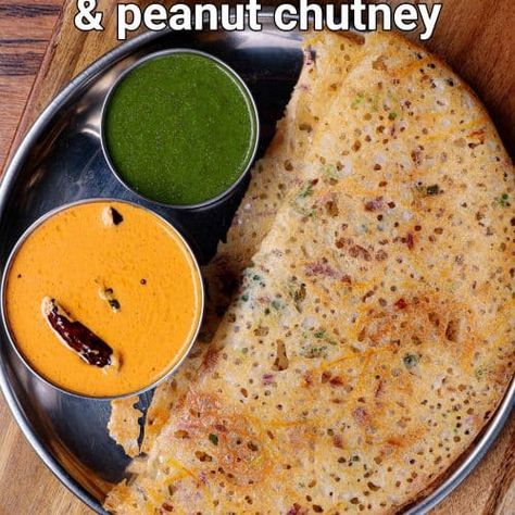 rice flour dosa recipe | instant dosa with rice flour | chawal ke aate ka dosa - Hebbar's Kitchen Rice Flour Dosa Recipe, Rice Flour Snacks, Rice Dosa, Dosa Recipes, Rice Flour Recipes, Hebbars Kitchen, Rava Dosa, Peanut Chutney, Hebbar's Kitchen