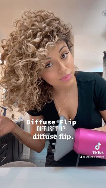 Urban Bloom Curls on Instagram: "Diffuse Flip. Repeat. • • • #diffuseflip #diffuse #curls #curlyhaircut #bloomingcurls #urbanbloomcurls #curlyhairtips #curlyspecialist #curlycut #curlyinspiration #dysonhairdryer" Diffuser Curls, Diffuser For Curly Hair, Dyson Hair Dryer, Hair Drying, Blow Dryer, Curly Hair Tips, Curly Hair Cuts, Blow Dry, Hair Dryer