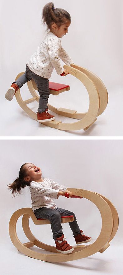 Armenian designer, Nikolay Avakov of DZZZ, has designed EWA, a rocker for the little ones. This girl is having so much fun on this modern rocker. Kids Woodworking Projects, Wooden Rocker, Woodworking Projects For Kids, Woodworking Toys, Woodworking For Kids, Diy Holz, Kids Wood, Rocking Horse, Wood Toys