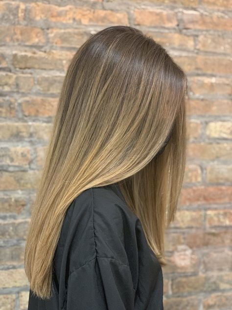 Natural Balayage Straight Hair, Blonde Balage Hair On Brown Hair, Brown To Blonde Ombre Hair Straight, Honey Blonde Balayage Straight Hair, Blonde Balayage On Dark Hair Straight, Bruslight Hair, Caramel Balayage Straight Hair, Air Touch Hair Blond, Blonde With Brown Highlights